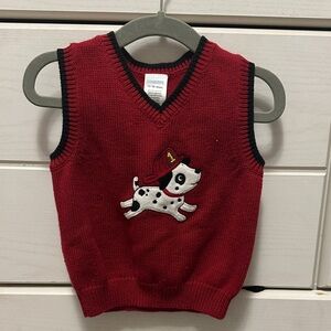 Gymboree Dalmatian sweater vest 12/18